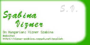 szabina vizner business card